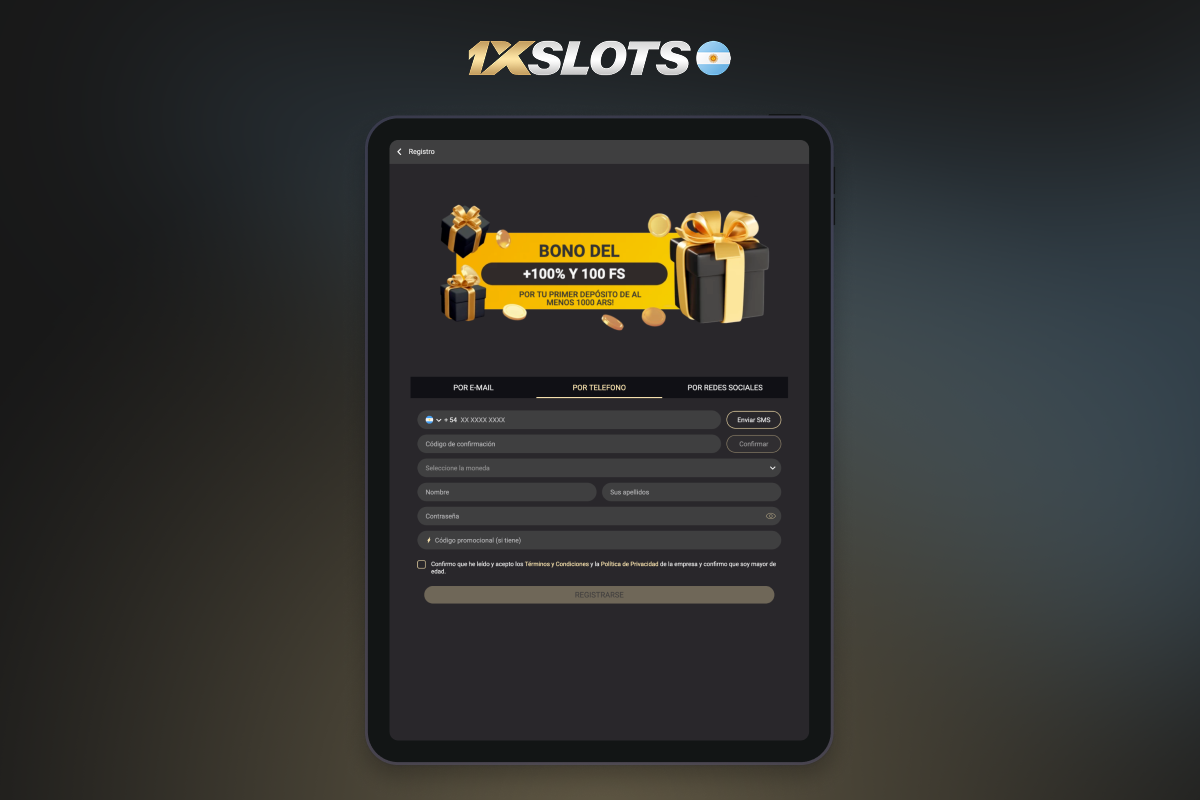 como registrar una nueva cuenta en 1xslots casino
